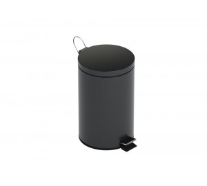 Papelera 12L inox negro